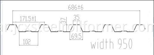 686 roof profile drawing